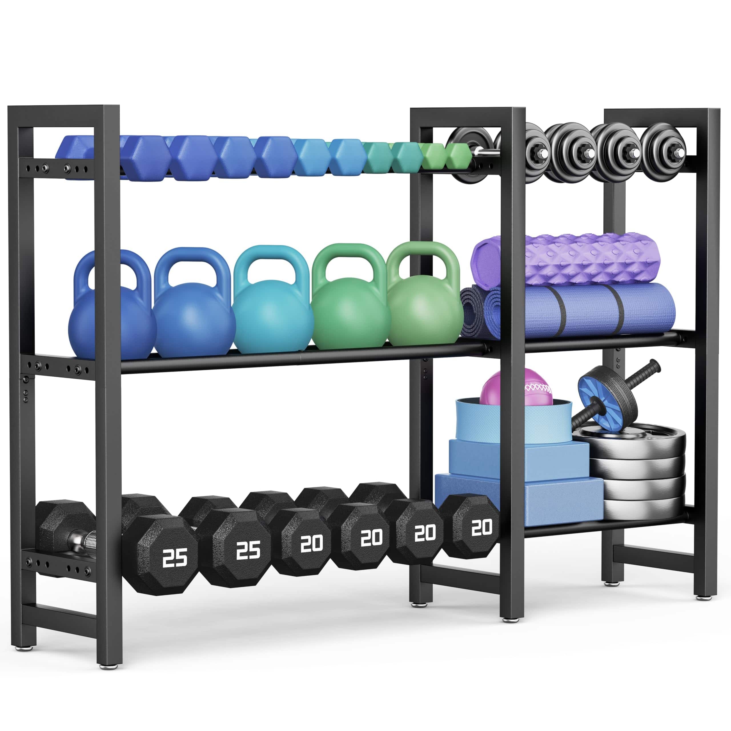 Alchemy Casas - Dumbbell Rack Adjustable Weight For Home Gym Dumbbells Kettlebell p Adjustable Bar Width 4 level from about - Multi