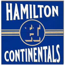 Jardine - Hamilton Continentals 10'' x 10'' Retro Team Sign - Blue