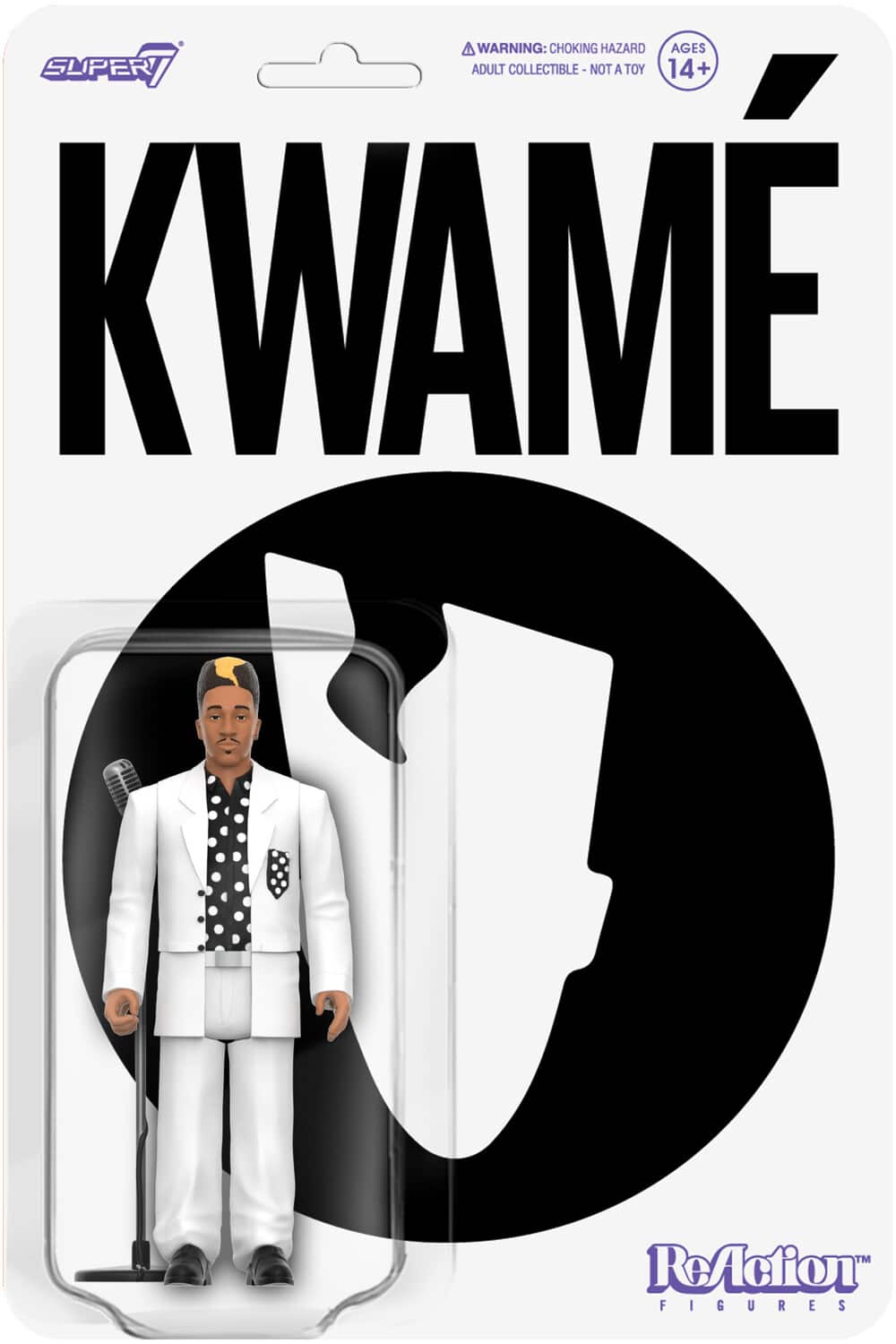 Super7 - Kwame - ReAction Figures Wv2 - Kwame (White/Black Polka Dot) - COLLECTIBLES - Multicolor price history on PriceWatchPro