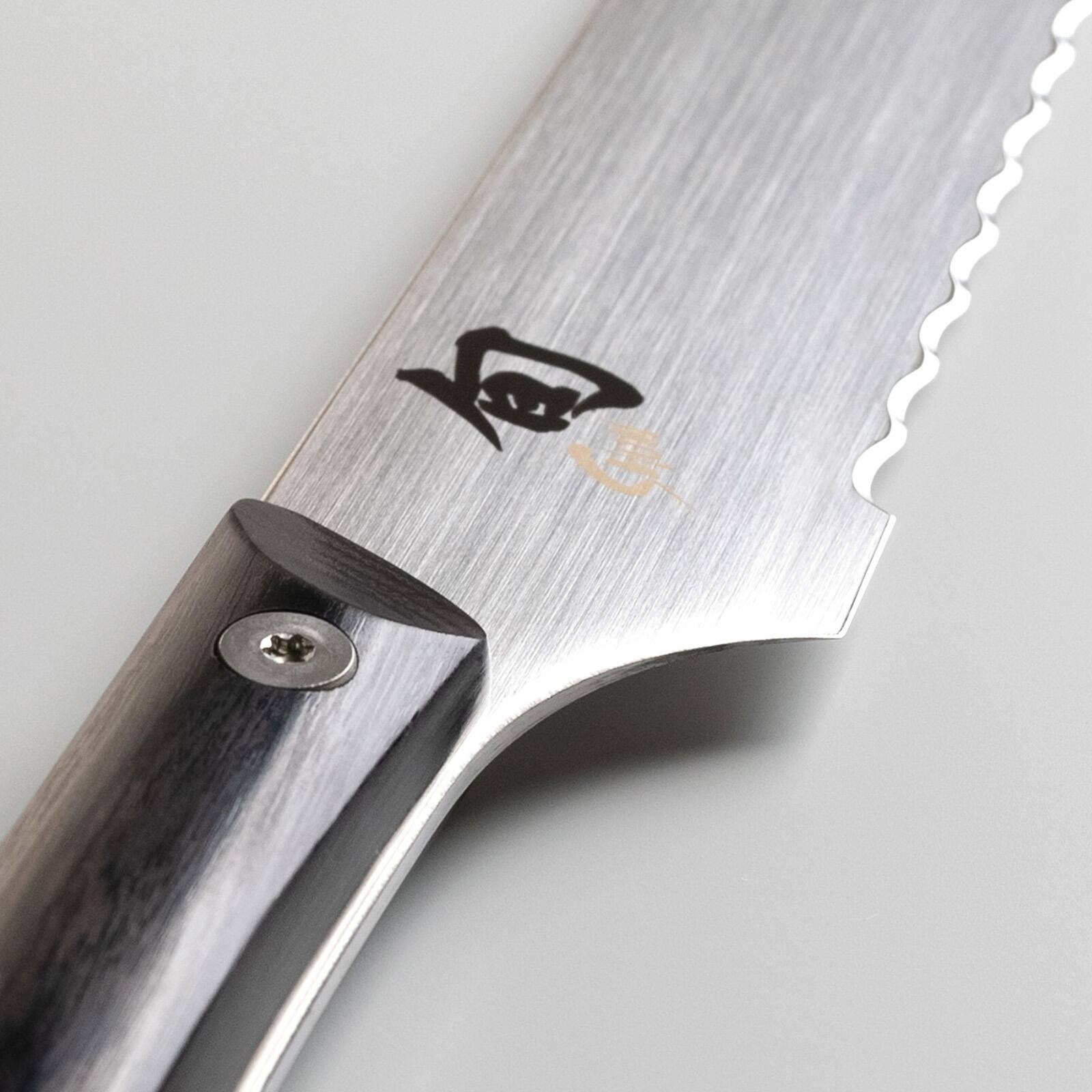 Alt View 1. Shun - Kazahana Bread Knife, 9 Inch - Silver.