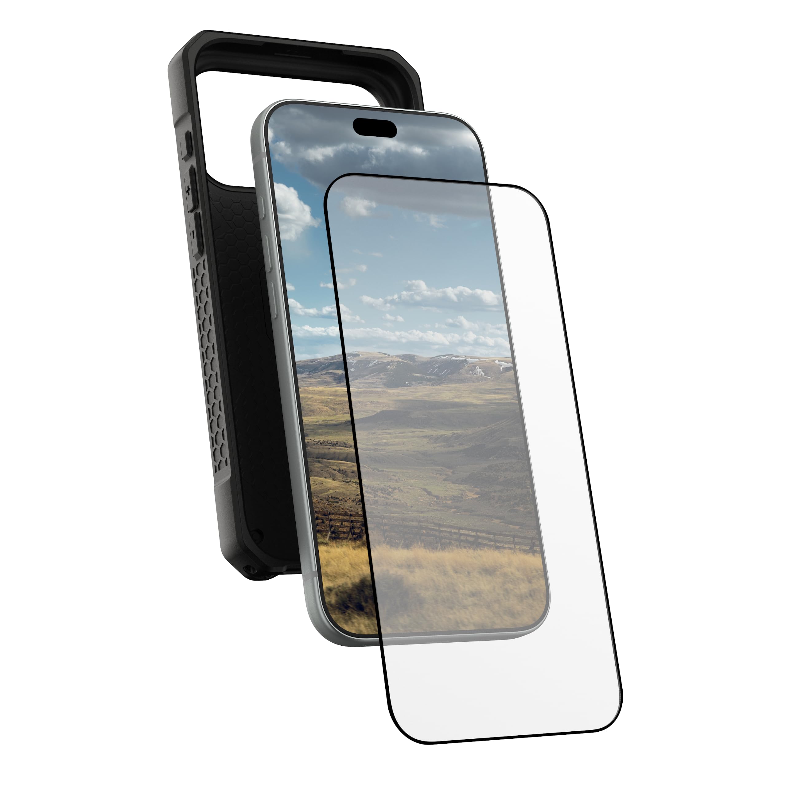 Alt View 5. UAG - iPhone 18 Pro Max/17 Pro Max Screen Protector, Tempered Glass, Glass Shield LT - Clear.