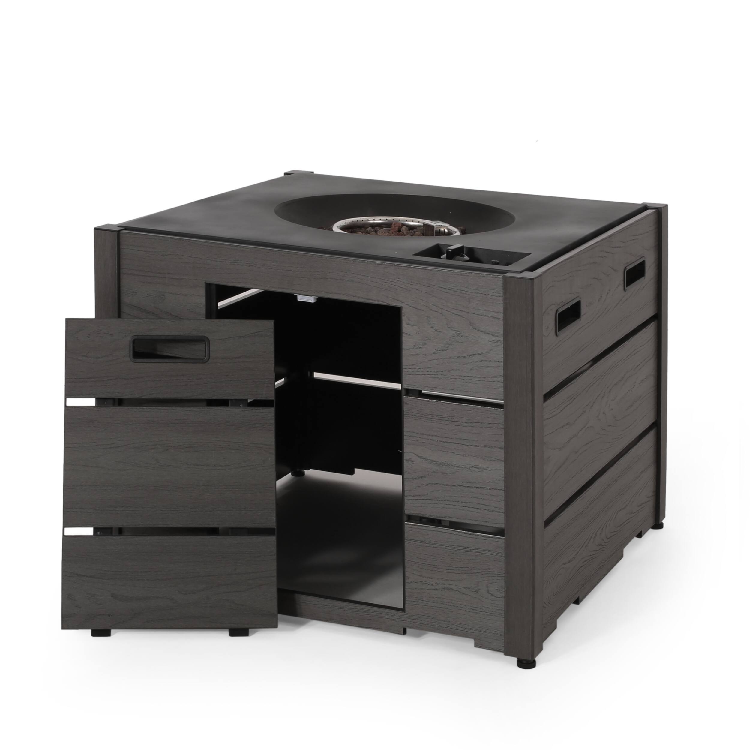 Alt View 1. APRILSOUL - ARCHIE SQUARE WPC FIRE PIT BASE.