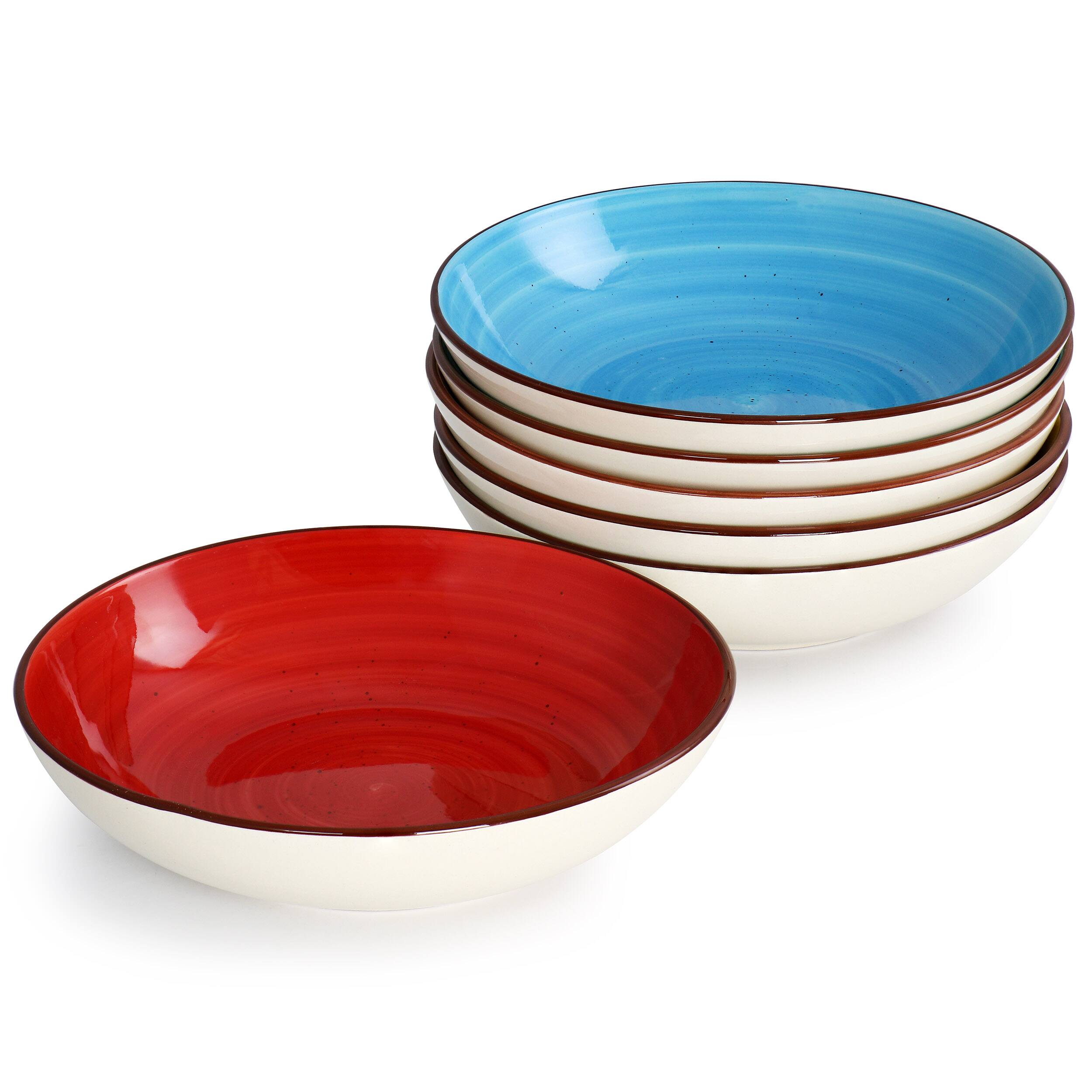 Alt View 3. Elama - Elama Sebastian 24 Piece Double Bowl Stoneware Dinnerware Set in Assorted Colors - Assorted.