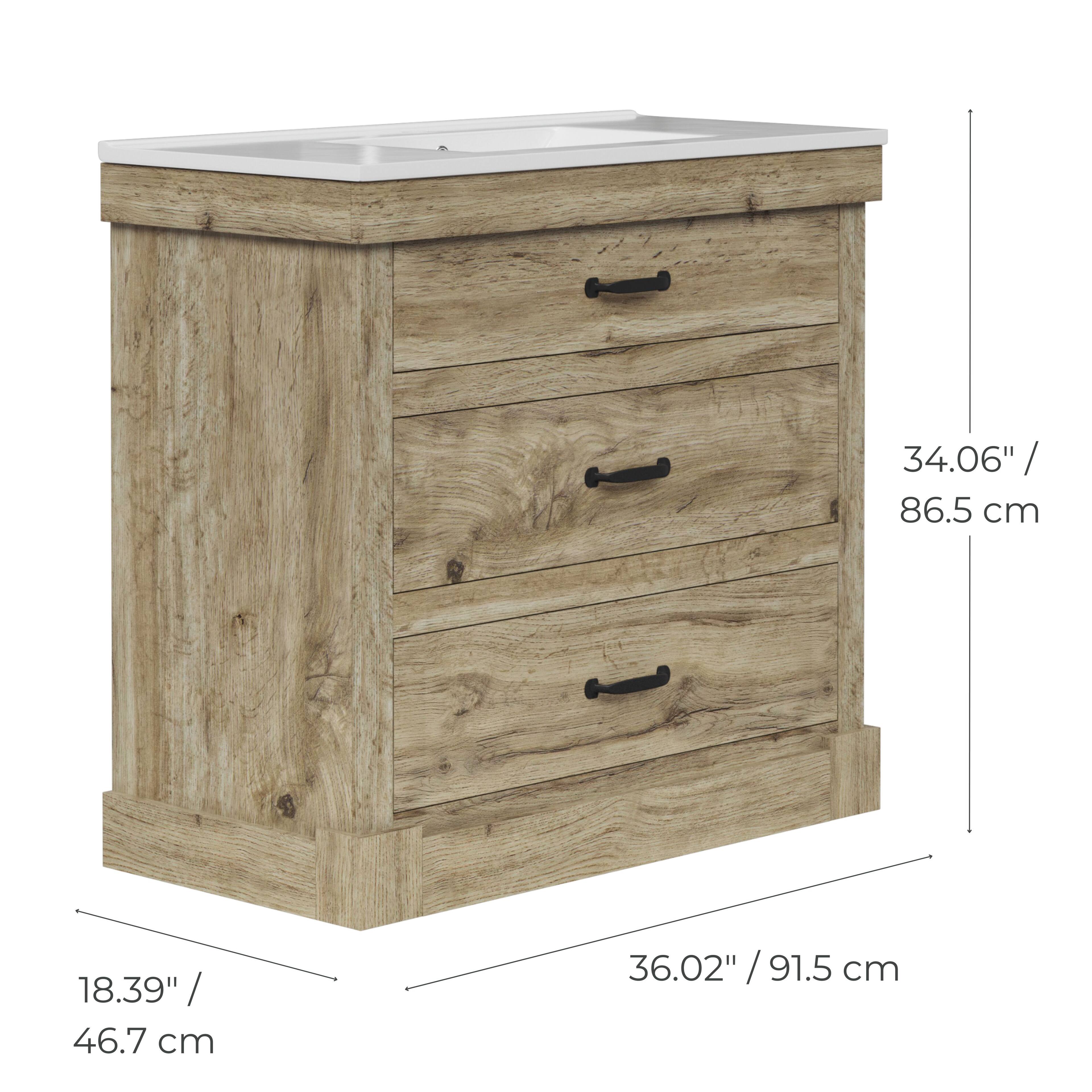 34.06" / 86.5 cm  
18.39" / 46.7 cm  
36.02" / 91.5 cm