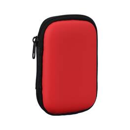 Unique Bargains - Earphone Case, 4.53x3.15x1.38in, Portable Earbud Carrying Case Storage Bag for In-Ear Headphones - Red