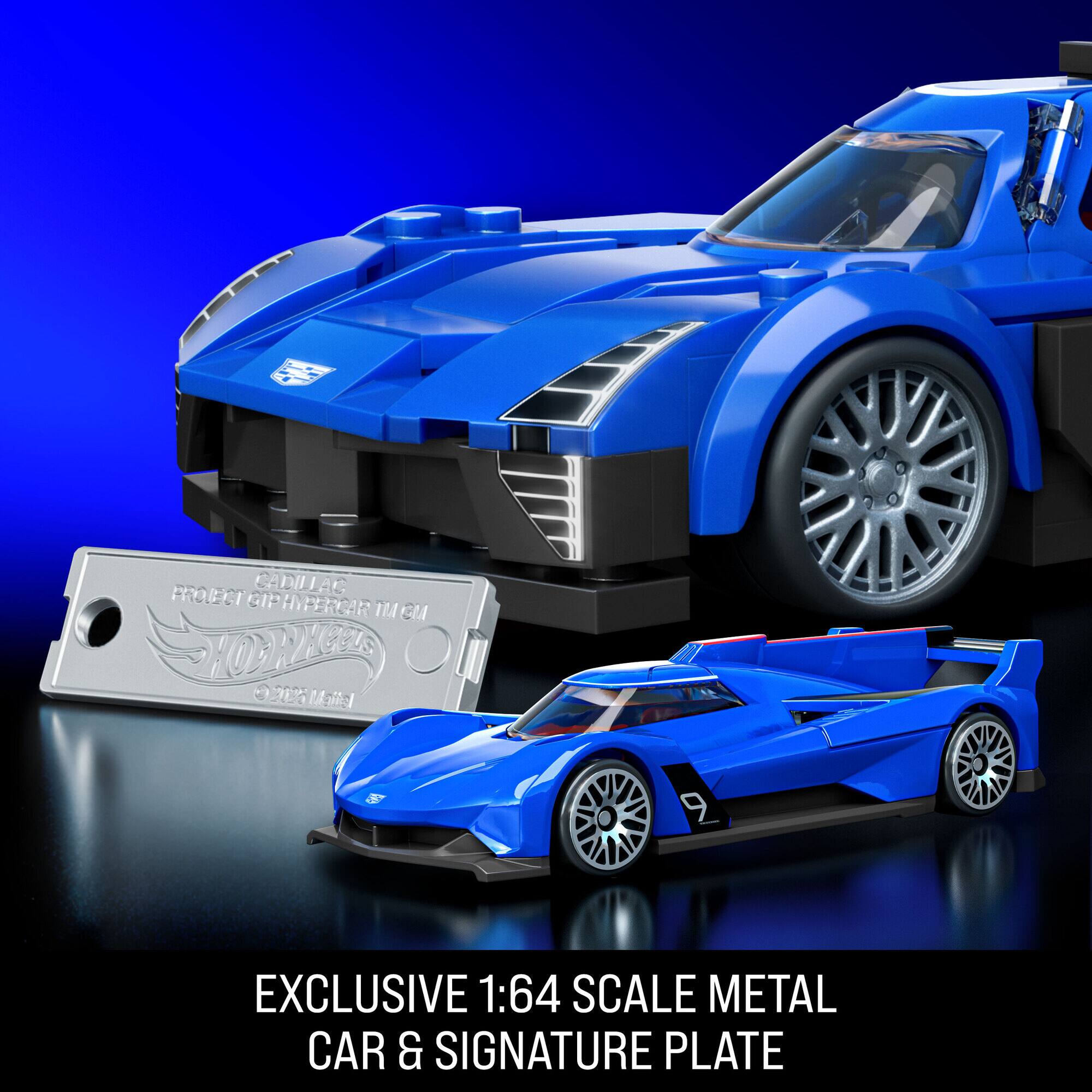 The text on the image reads: "Exclusive 1:64 Scale Metal Car & Signature Plate."
