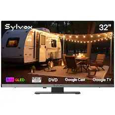 Sylvox 32" QLED Full HD 1080P DVD Google Cast Google TV