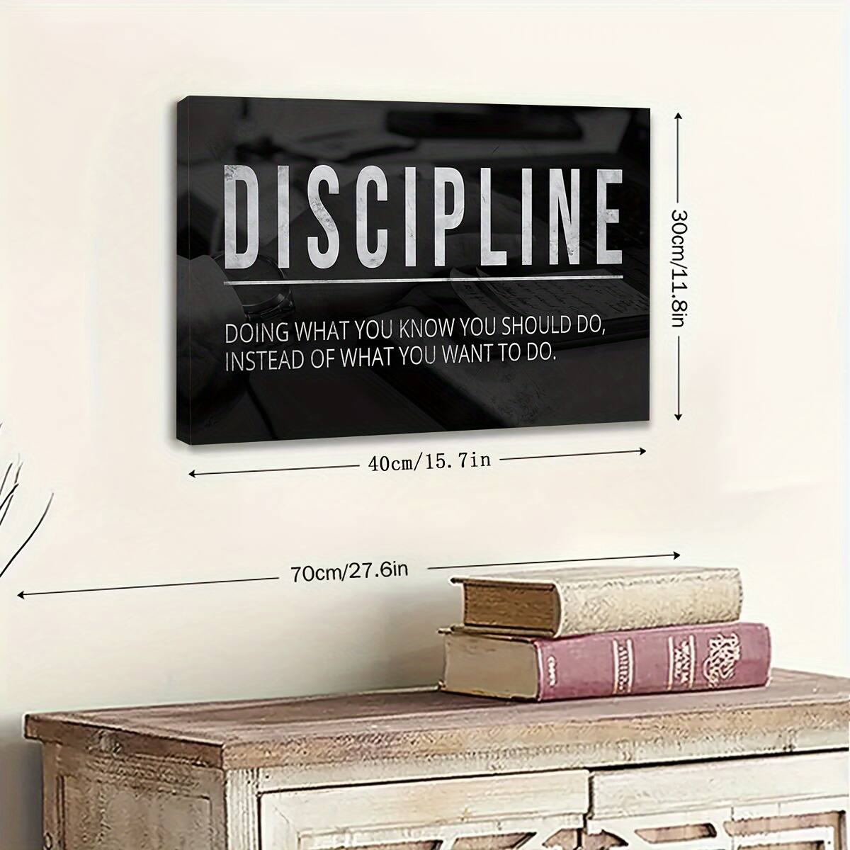 blue 1 Canvas with Wood Frame, Ready to Hang, Unique Motivational ...