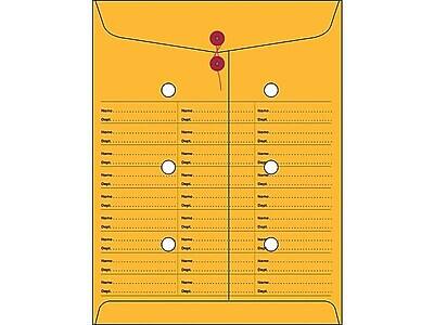 Alt View 2. Quality Park - Kraft Button & String Inter-Departmental Envelope 10" x 13", 100/Box - Brown.