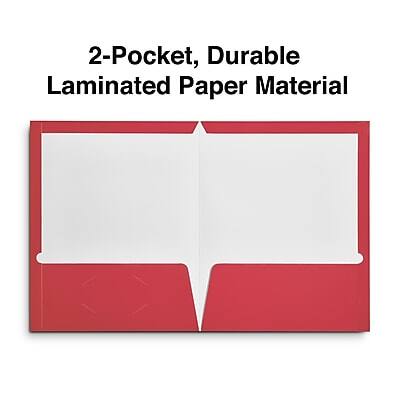 2-Pocket, Durable Laminated Paper Material