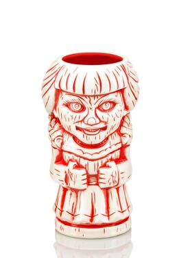 ThinkGeek - Geeki Tikis Annabelle Doll Mug | Ceramic Tiki Style Cup | Holds 16 Ounces - Red
