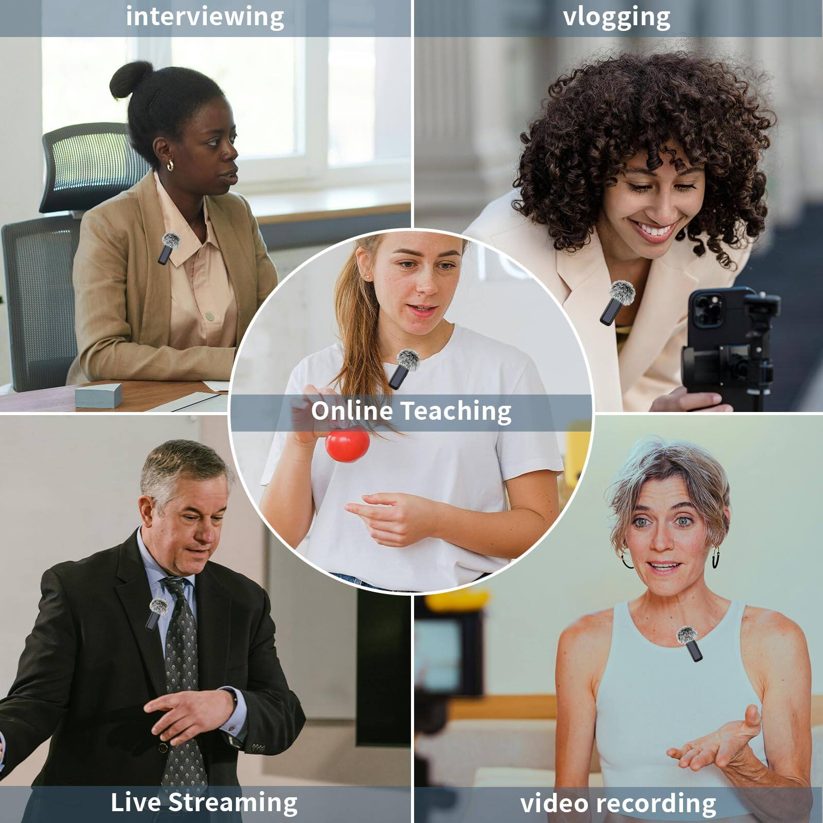 - interviewing
- vlogging
- Online Teaching
- Live Streaming
- video recording