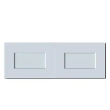 Front. Boyel Living - 33in.W x12in.D x12in.H WALL CABINET Fully assembled Cabinet With Two HDF Doors - Gray.