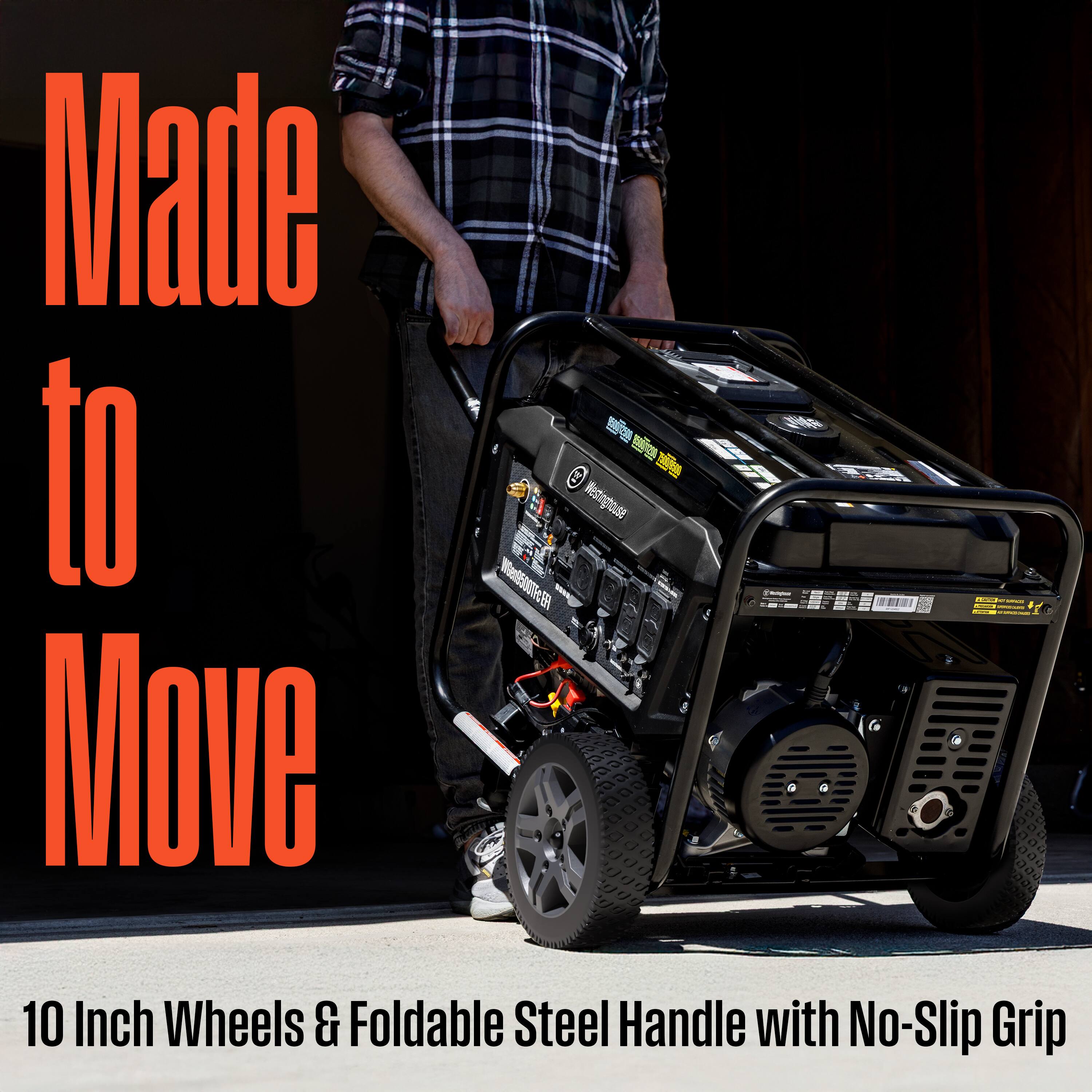 Made to Move

10 Inch Wheels & Foldable Steel Handle with No-Slip Grip
