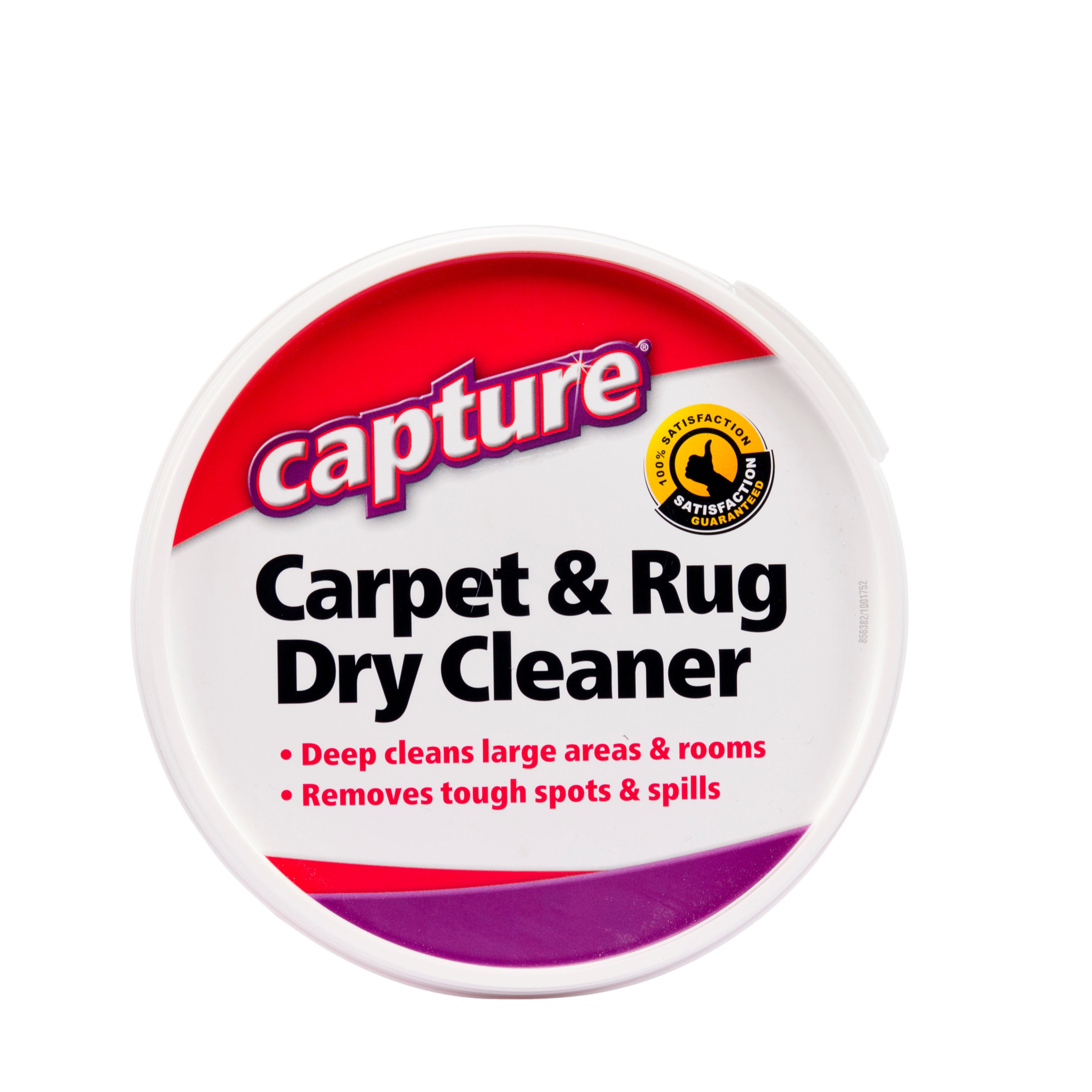 Capture  
Carpet & Rug Dry Cleaner  

- Deep cleans large areas & rooms  
- Removes tough spots & spills  

100% Satisfaction Guaranteed