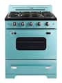 Unique Appliances - 30 in. Wide 4 burner Classic Retro 3.9 Cu. Ft. Freestanding Gas Convection Range - Ocean Mist Turquoise