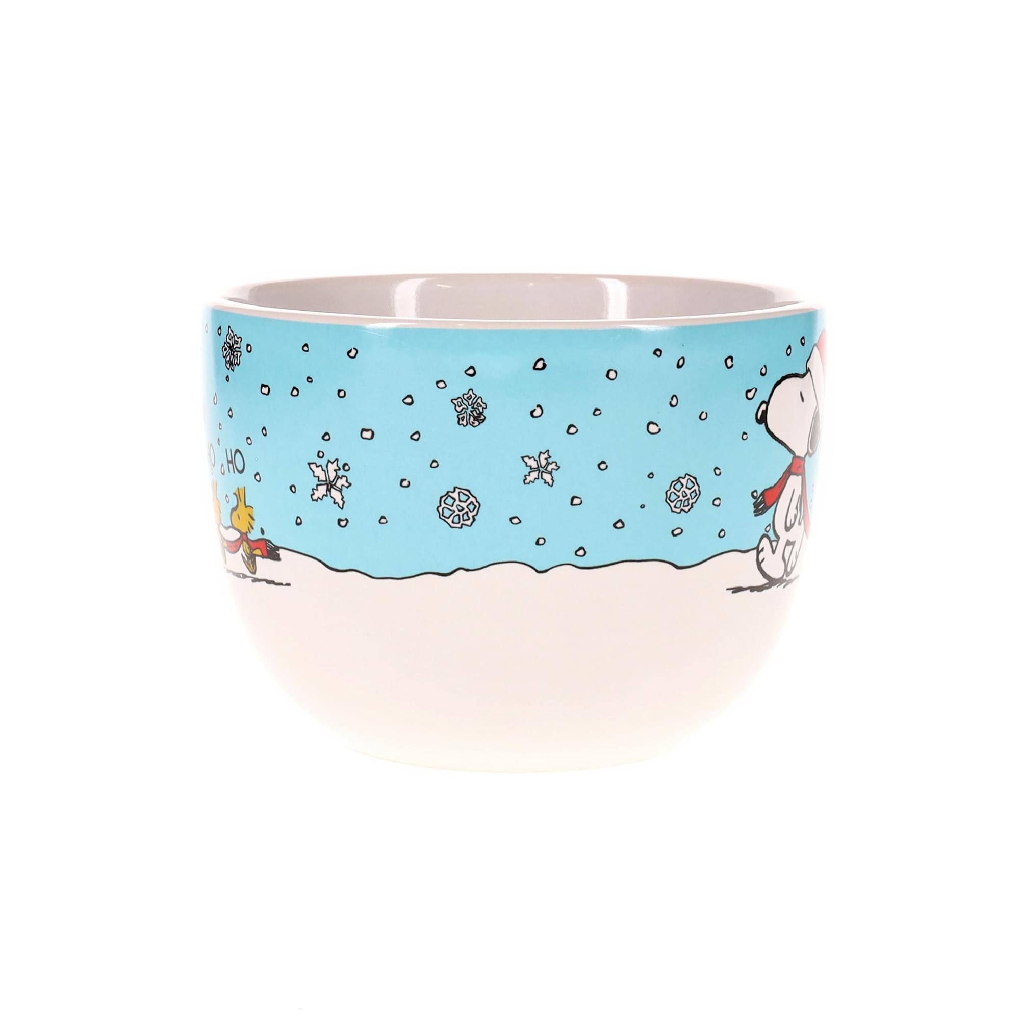 Alt View 1. Silver Buffalo - Peanuts Snoopy and Woodstock Holiday Ceramic Soup Mug | Holds 24 Ounces - White.