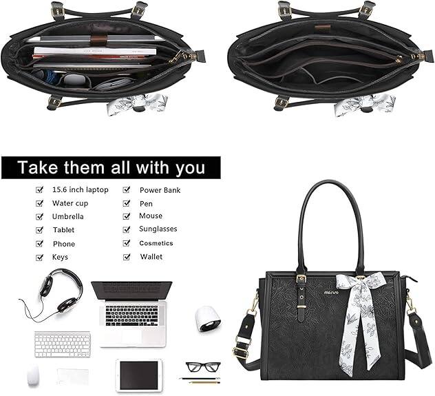 Take them all with you

15.6 inch laptop  
Water cup  
Umbrella  
Tablet  
Phone  
Keys  
Wallet  

Power Bank  
Pen  
Mouse  
Sunglasses  
Cosmetics  
Wallet