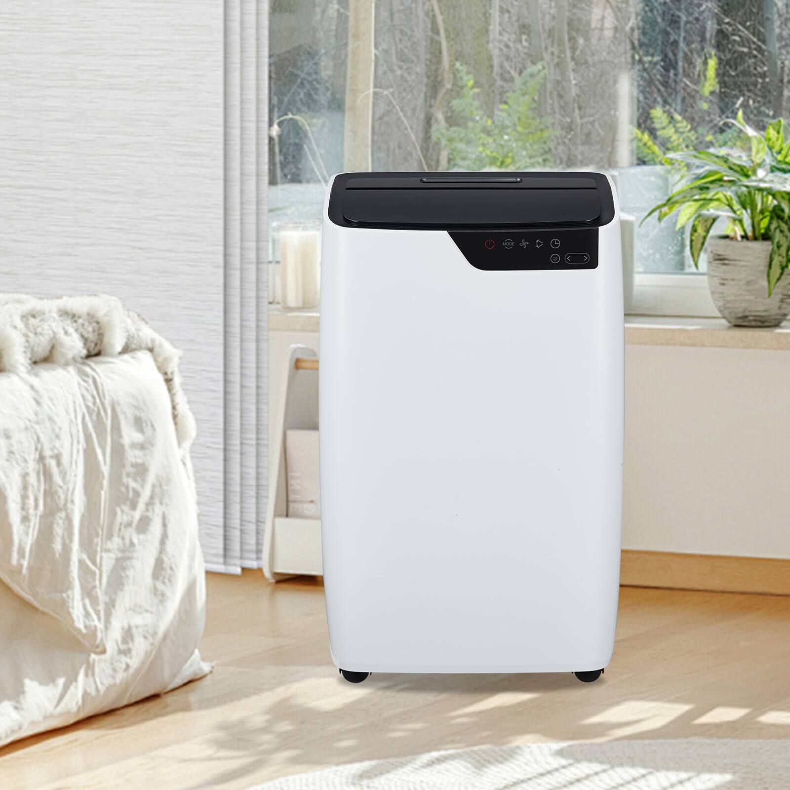 Back. TROPOW - 12,000 BTU Portable Air Conditioner,Covers Rooms Up to 550 Square Feet - white.