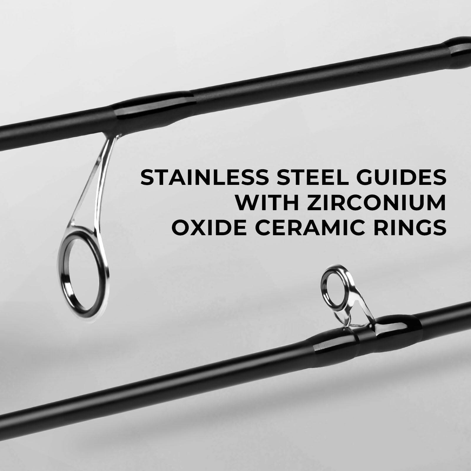 STAINLESS STEEL GUIDES WITH ZIRCONIUM OXIDE CERAMIC RINGS