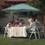 Alt View 15. Nature Spring - 10-Foot Cantilever Hanging Offset Patio Umbrella with Easy Crank - Dusty Green.