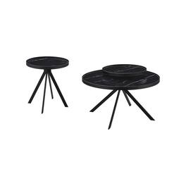 Coaster Co. of America - Briggs 2-piece Round Coffee and End Table Set - Black
