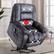 Alt View 12. Bestier - 39" Gray Oversized Microfiber Power Lift Recliner Chair with USB and 8 Heated Massage Points - Gray.