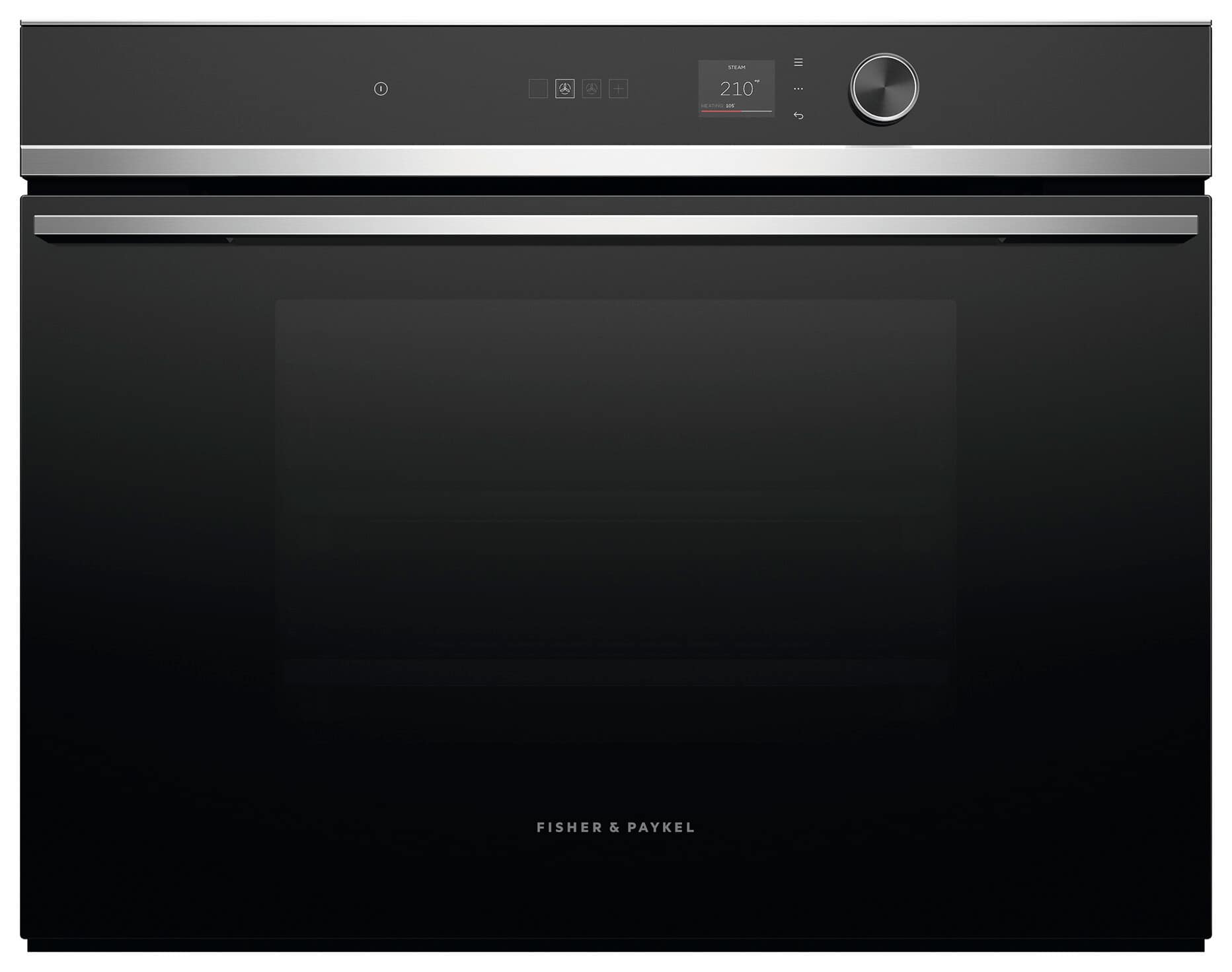 Fisher & Paykel - Contemporary 30-in Combination steam oven with 23 funtions, touch display, compact in - Stainless Steel - Front_Zoom