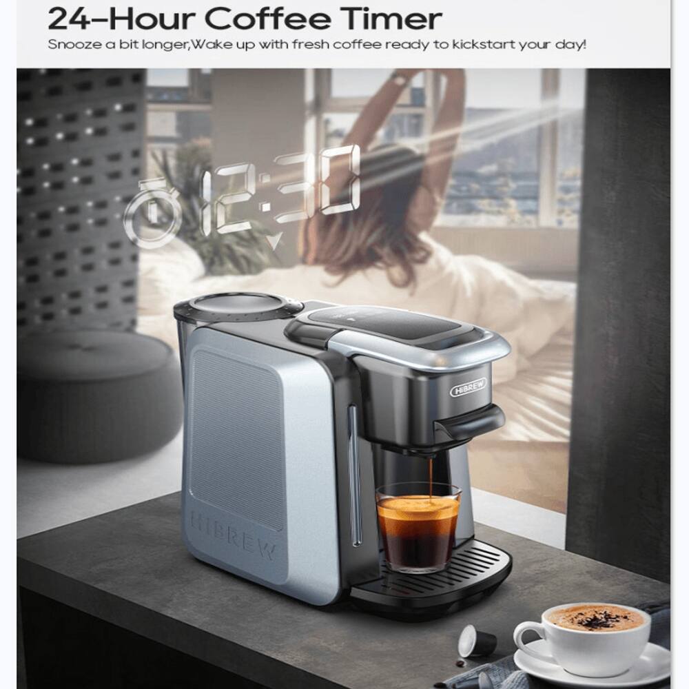 24-Hour Coffee Timer  
Snooze a bit longer, Wake up with fresh coffee ready to kickstart your day!  
O13 HIBREW