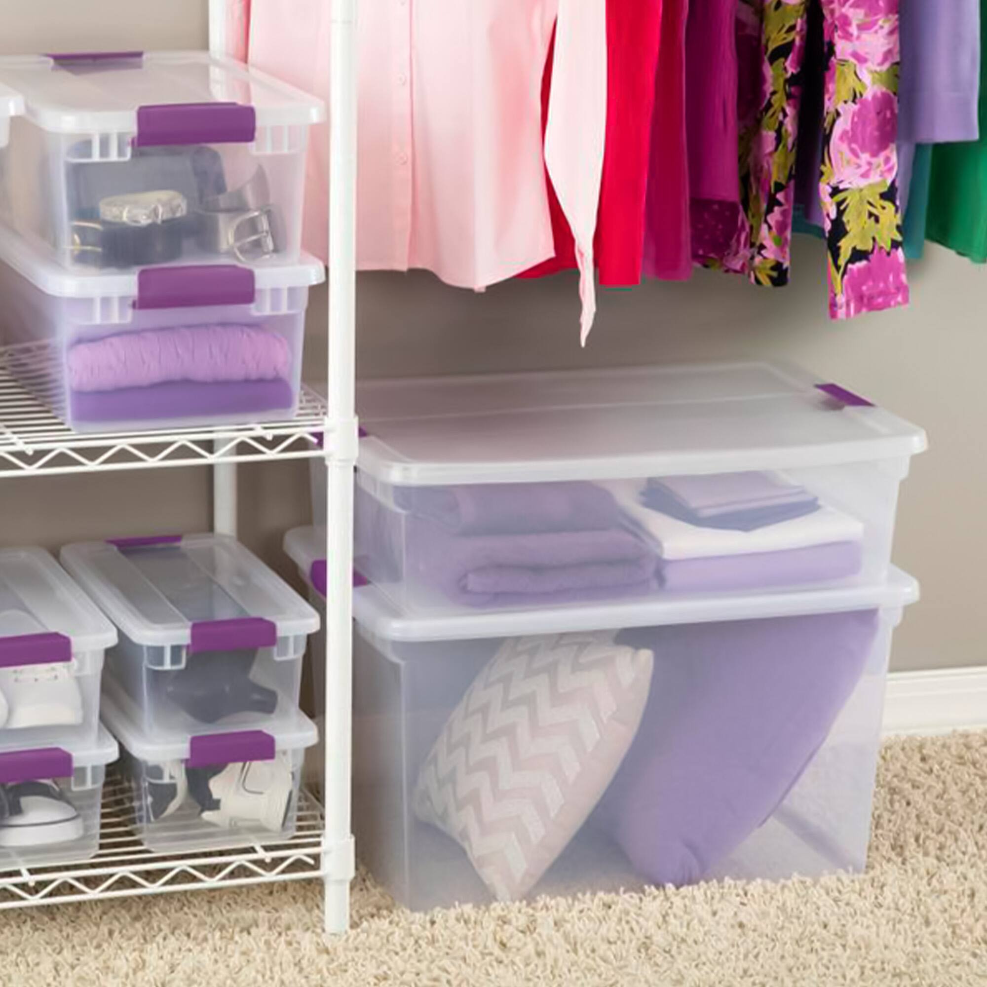 Alt View 7. Sterilite - Sterilite 64 Qt Clear Storage Tote, 6 Pack, and 66 Qt Clear Storage Tote, 6 Pack - Clear.