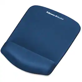 Fellowes - PLUSHTOUCH MOUSE PAD WRIST REST W/ FOAMFUSION - Blue