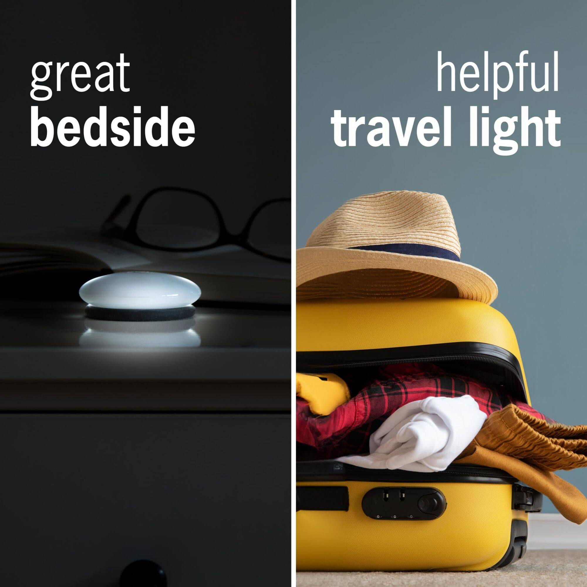 great bedside  
helpful travel light