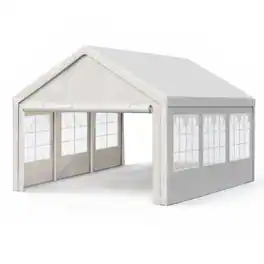 Mondawe - 10x20 FT Canopy Party Tent Outdoor Gazebo with Removable Sidewalls - White