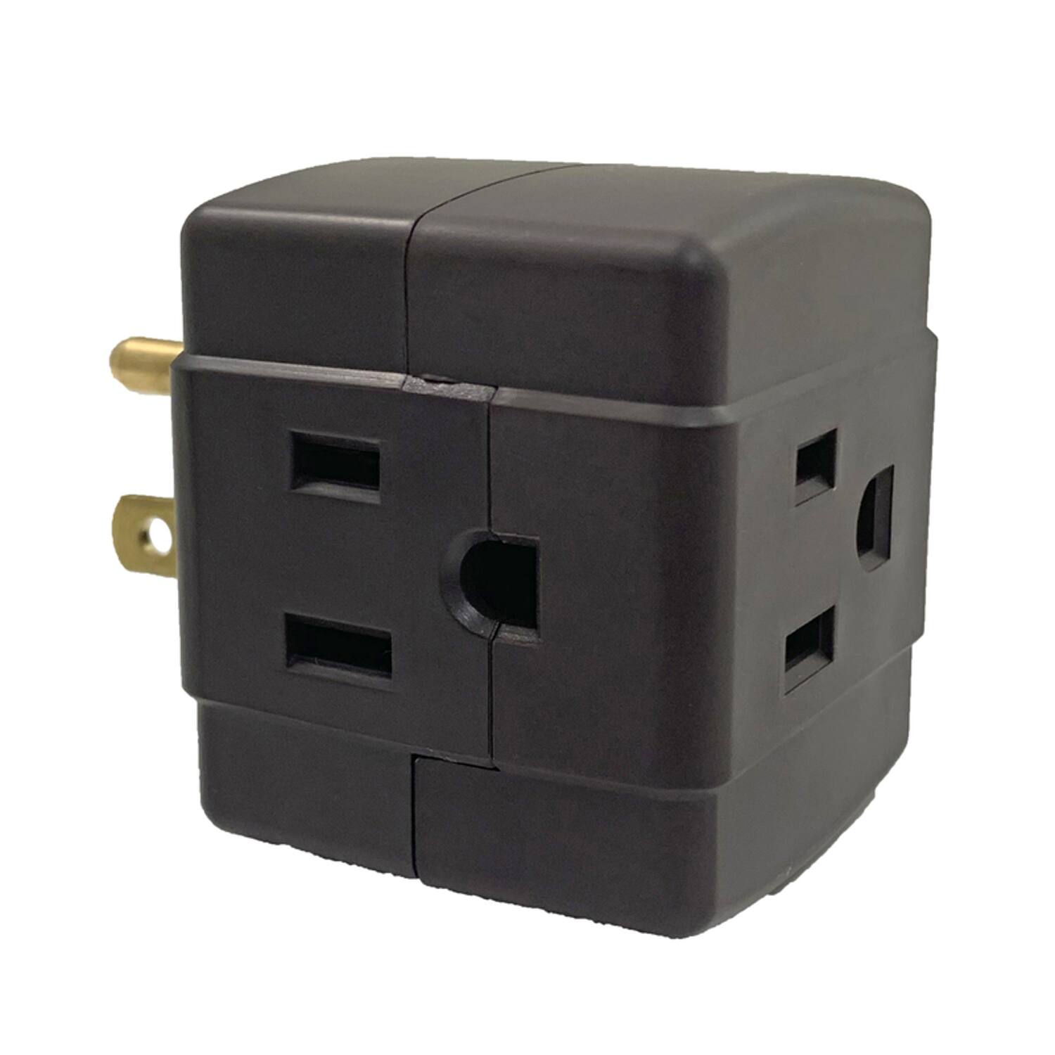 Angle. ProjeX - Projex Grounded 3 outlets Adapter 1 pk.