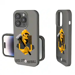 Keyscaper - NFL - Pittsburgh Steelers 2024 Illustrated Limited Edition Soft Touch iPhone Case - 14 - Gray