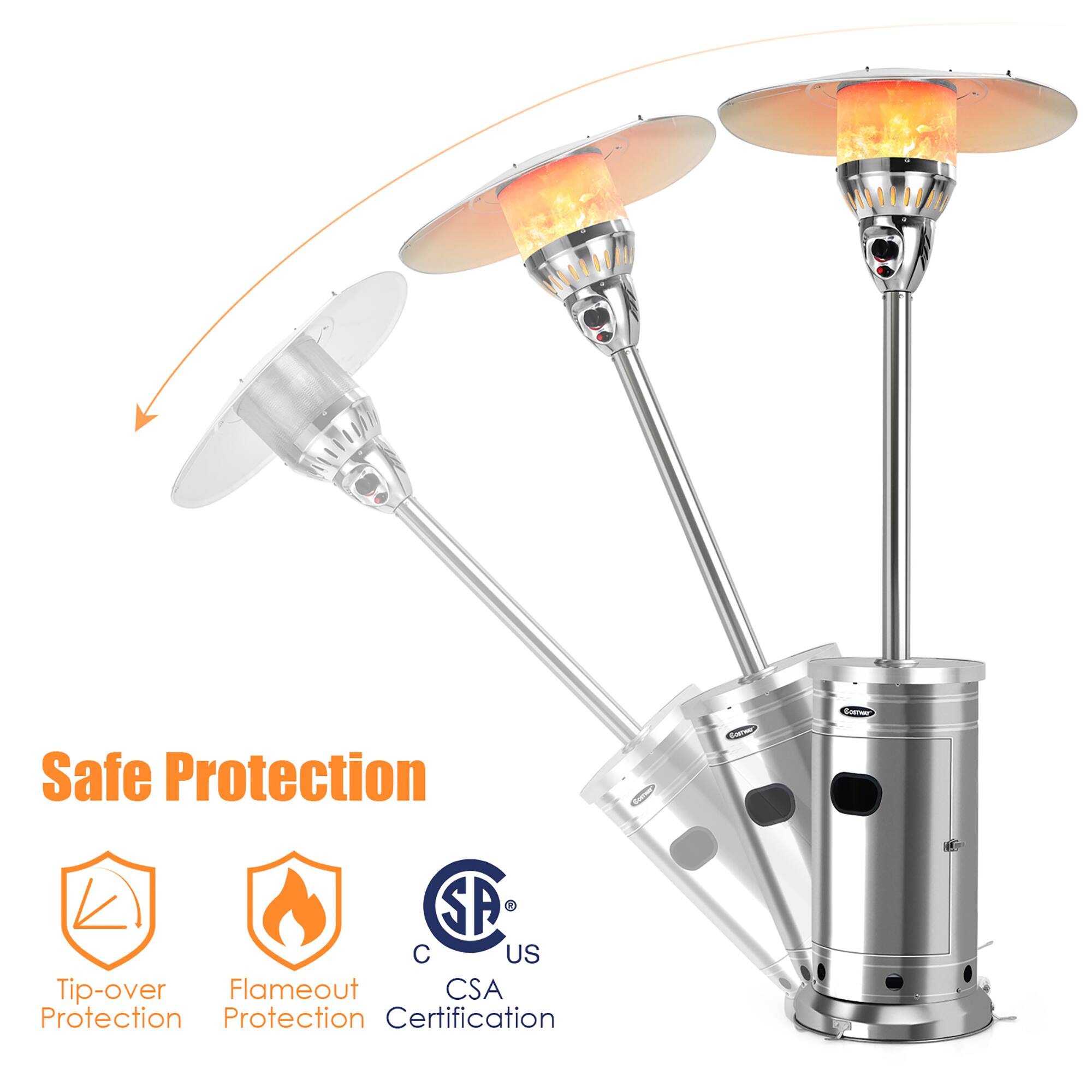 Safe Protection

- Tip-over Protection
- Flameout Protection
- CSA Certification