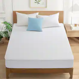 Peace Nest - Cooling Mattress Protector Cool-to-Touch Fabric with Deep Pocket, Twin - White
