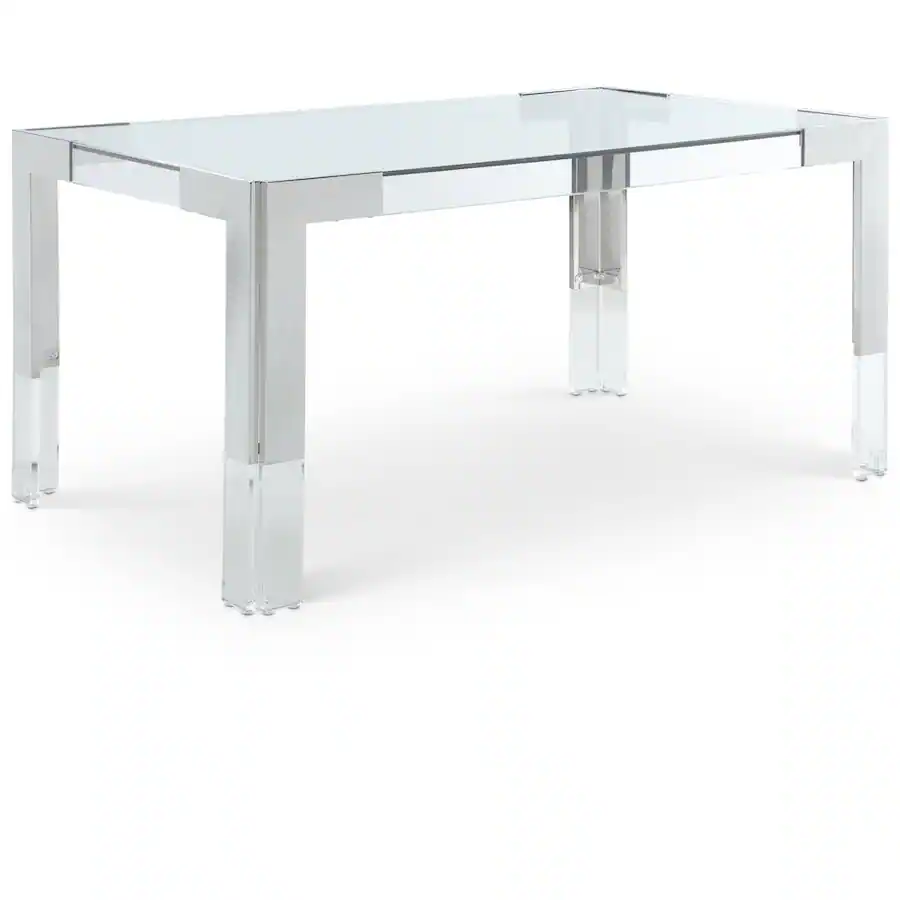 Meridian Furniture Casper Dining Table Rich Chrome 717-T - Best Buy