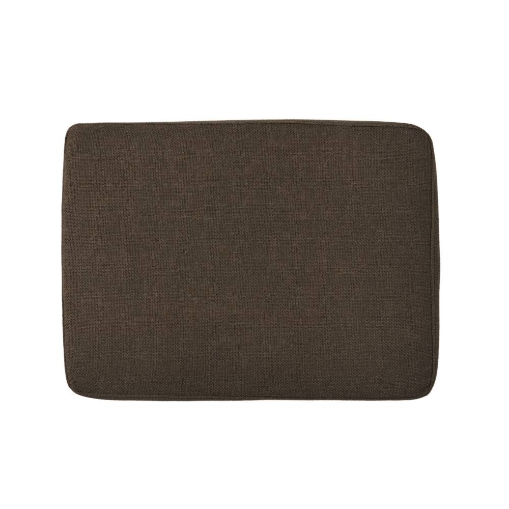 Alt View 4. PDTEND - Contemporary Chocolate Upholstered Ottoman for Bedroom - Chocolate.