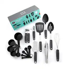 Gibson - Home Total Kichen Chefs Better Basics 18-Piece Gadgets and Tools Combo Set - Black