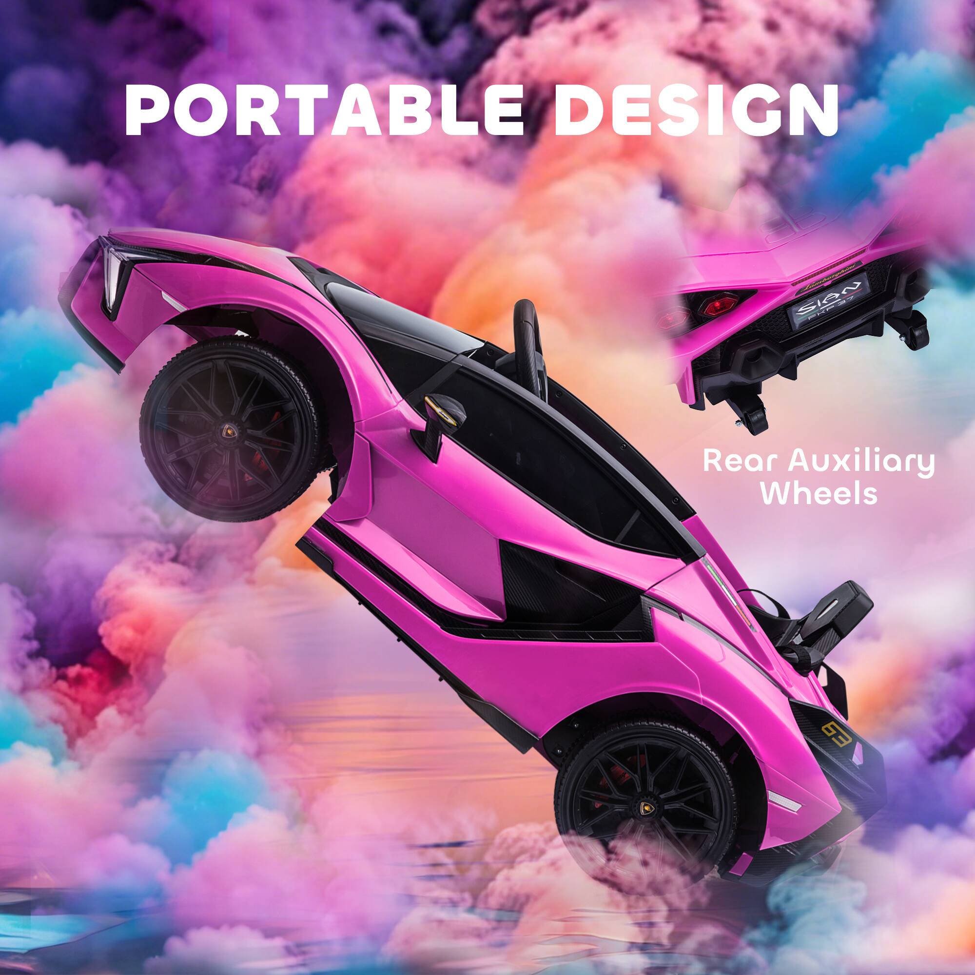 PORTABLE DESIGN  
Rear Auxiliary Wheels