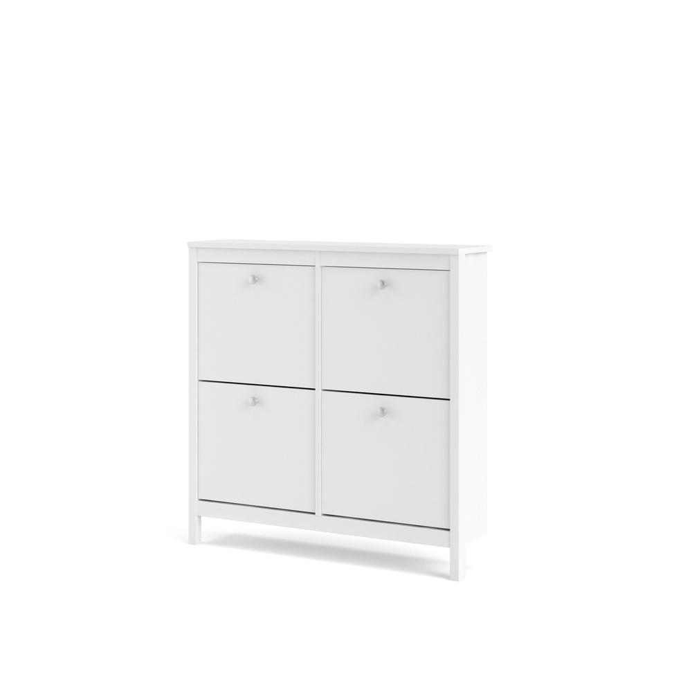 Alt View 1. Tvilum - Madrid 4 Drawer Shoe Cabinet - White.