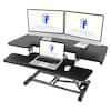 Front. FlexiSpot - FlexiSpot M7 Series 40"W Manual Adjustable Standing Desk Converter, Black - Black.