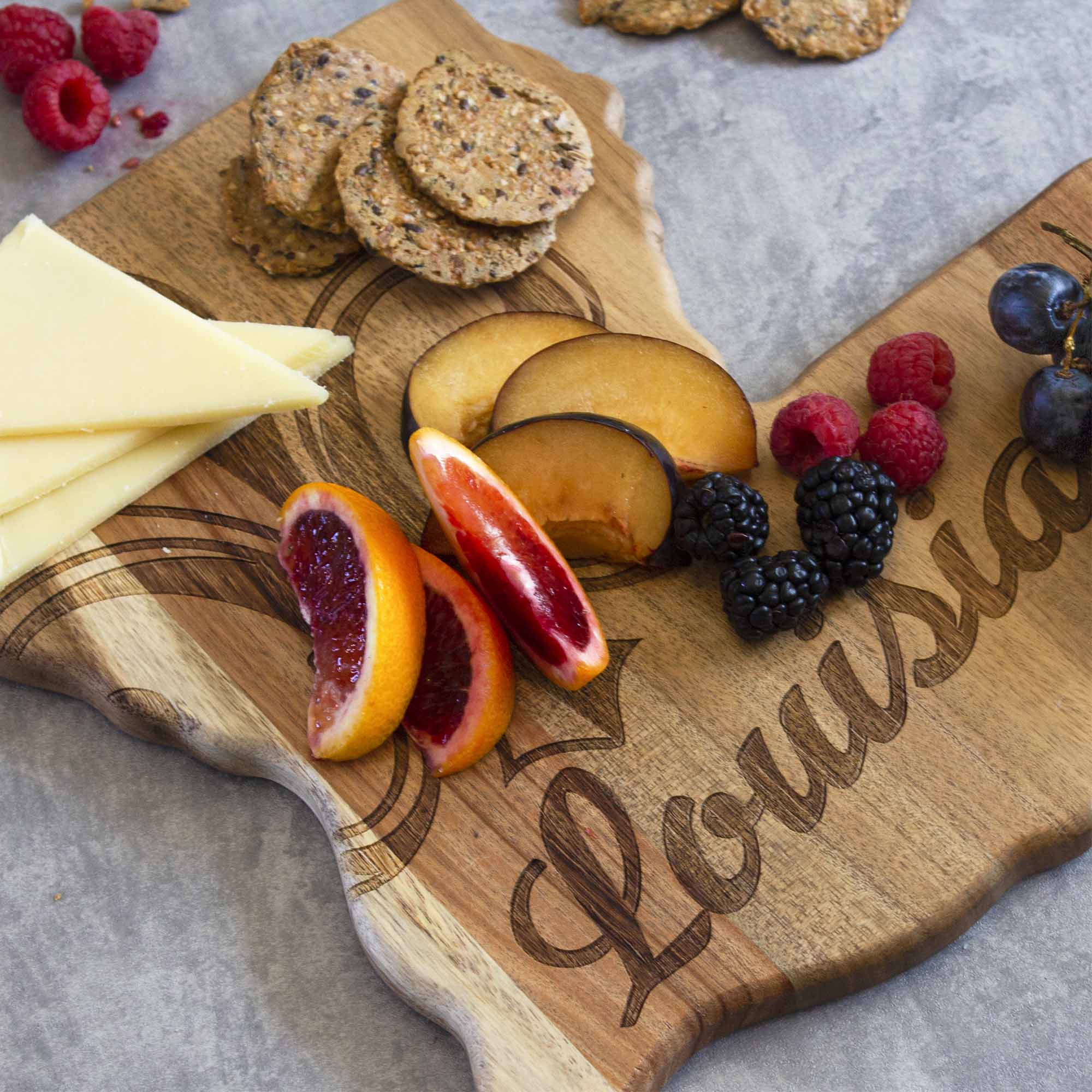 Alt View 2. Rock & Branch - Origins Series Louisiana Cutting Board.