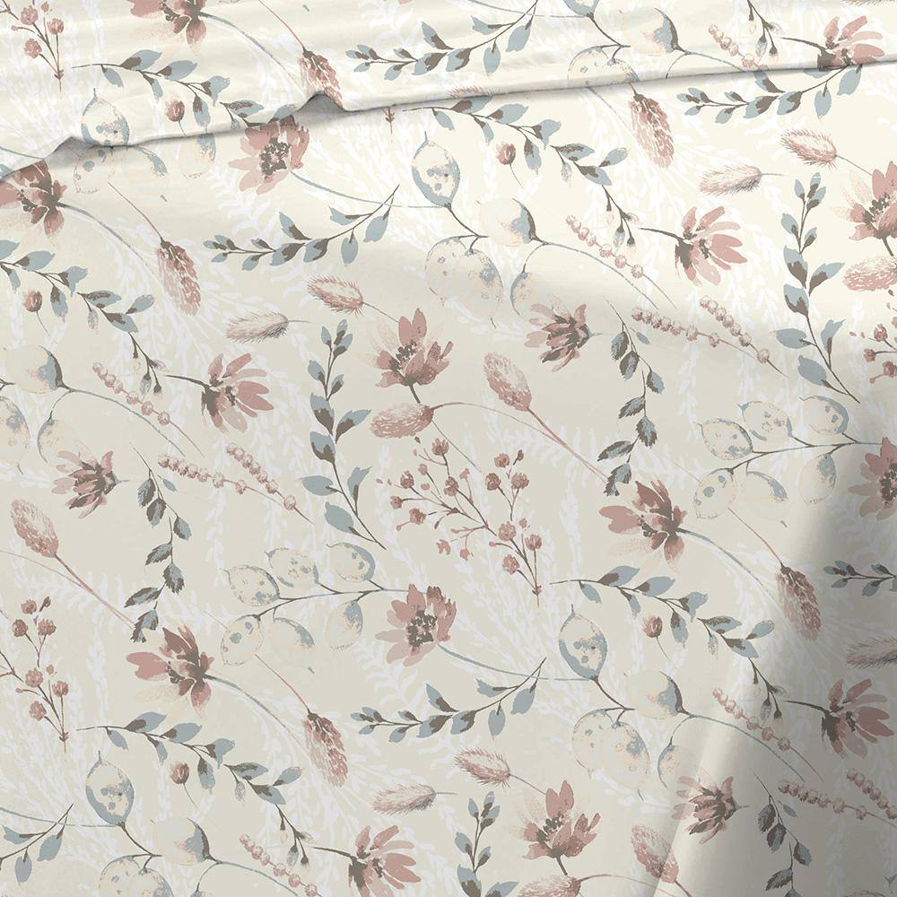 Alt View 2. RT Designers Collection - RT Designers Collection Petals Organic Cotton Ultra Soft Printed Sheet Set Multi King - Multicolor.