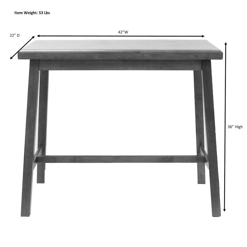 Item Weight: 53 Lbs  
22" D  
42"W  
36" High