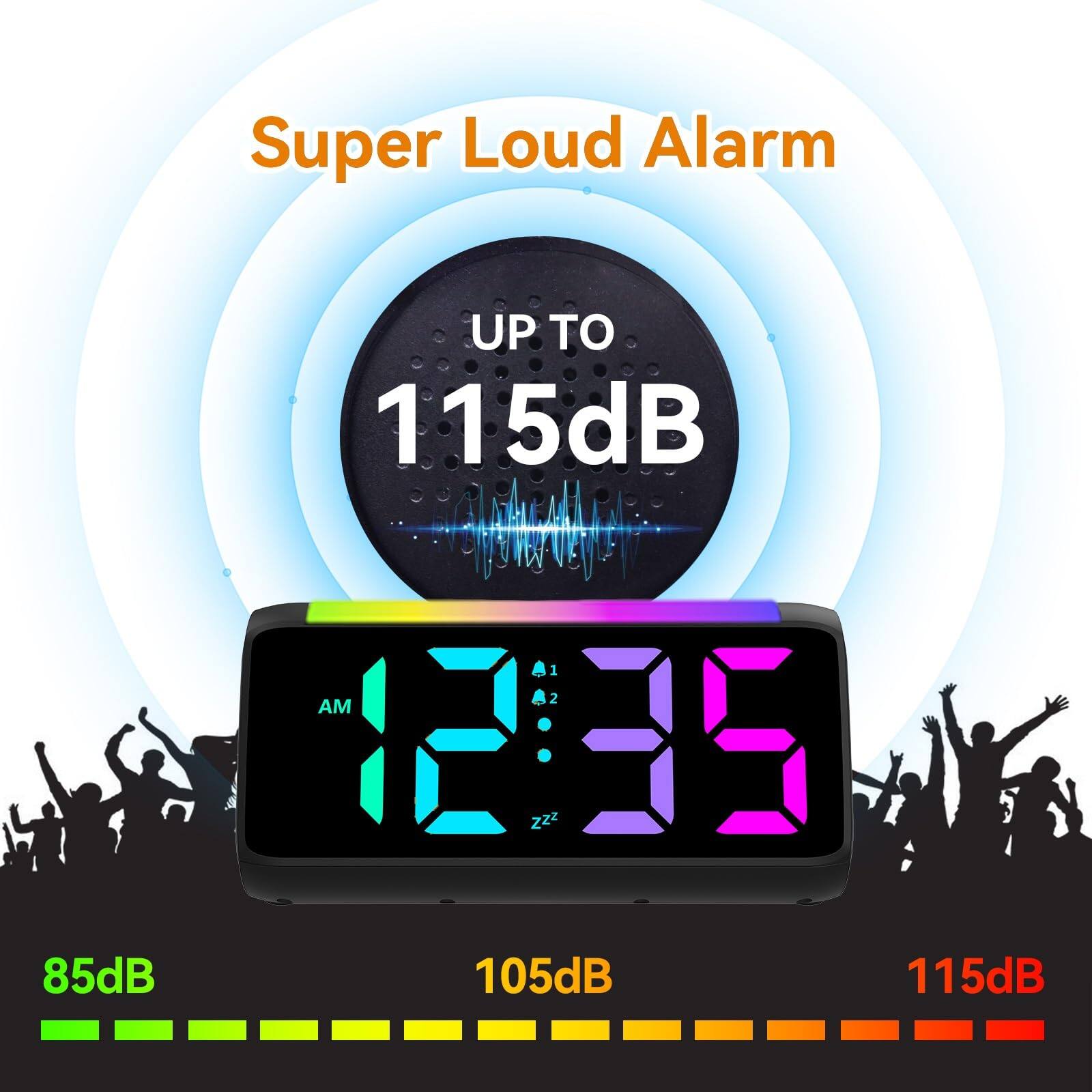 Super Loud Alarm UP TO 115dB

85dB 105dB 115dB