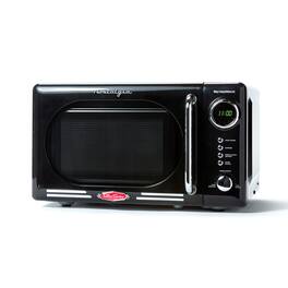 Nostalgia - Retro 0.7 cu. ft. 700-Watt Countertop Microwave Oven - Black