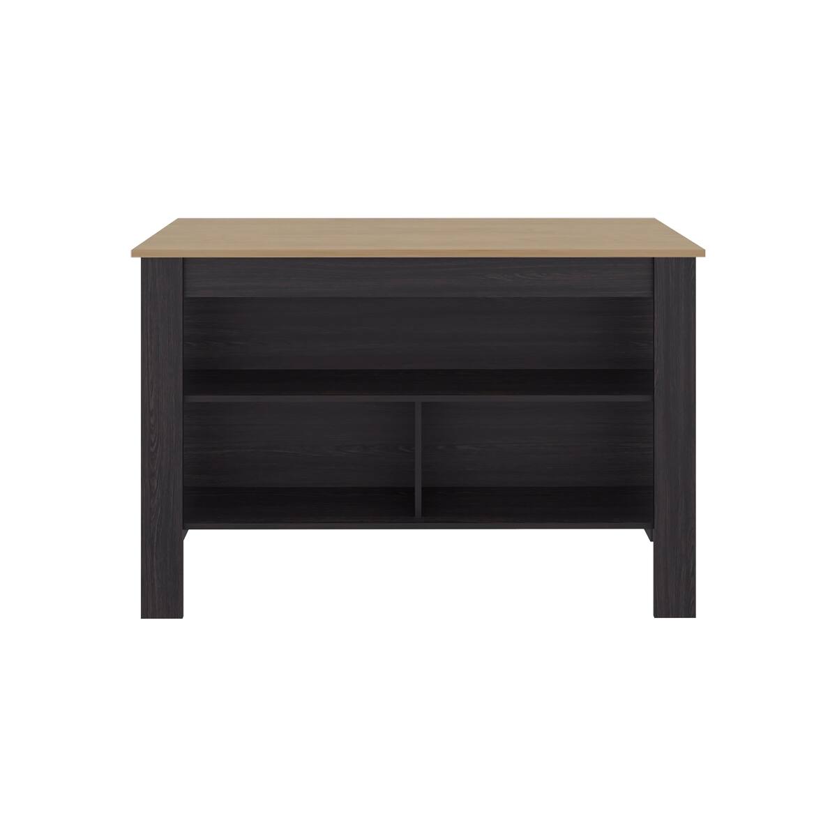 Left. Loheer - Loheer Wenge Open Storage Kitchen Island Rectangular Prep Station - Wenge.