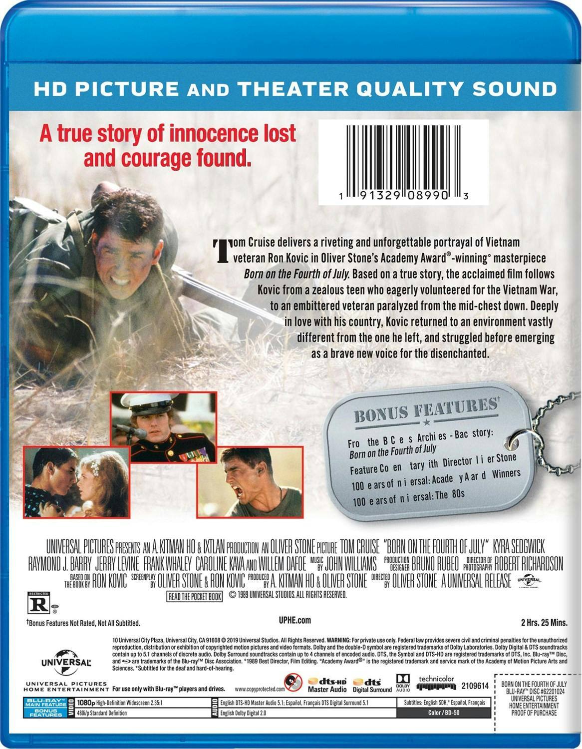 Back. Born On the Fourth of July (Blu-ray New Box Art) [Blu-ray].